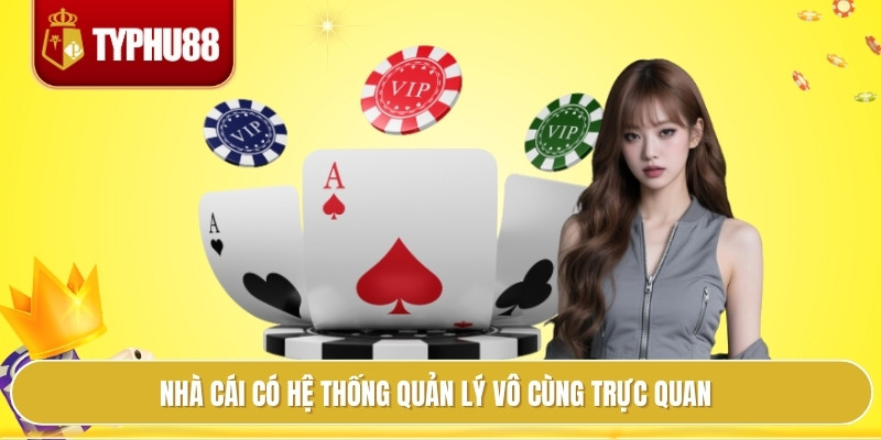Nhà cái có hệ thống quản lý vô cùng trực quan